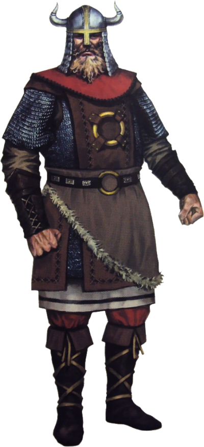 Traditional Viking Warrior Costume PNG image