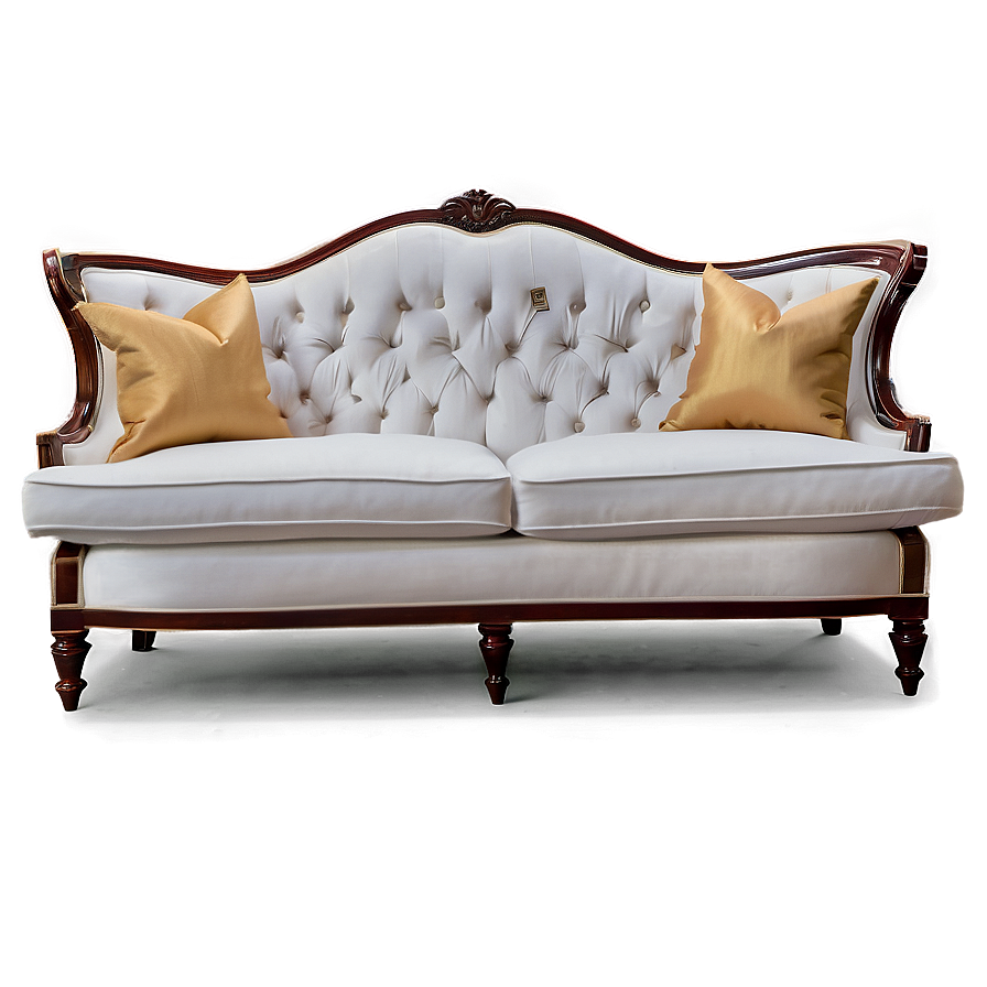 Traditional White Sofa Png 06212024 PNG image