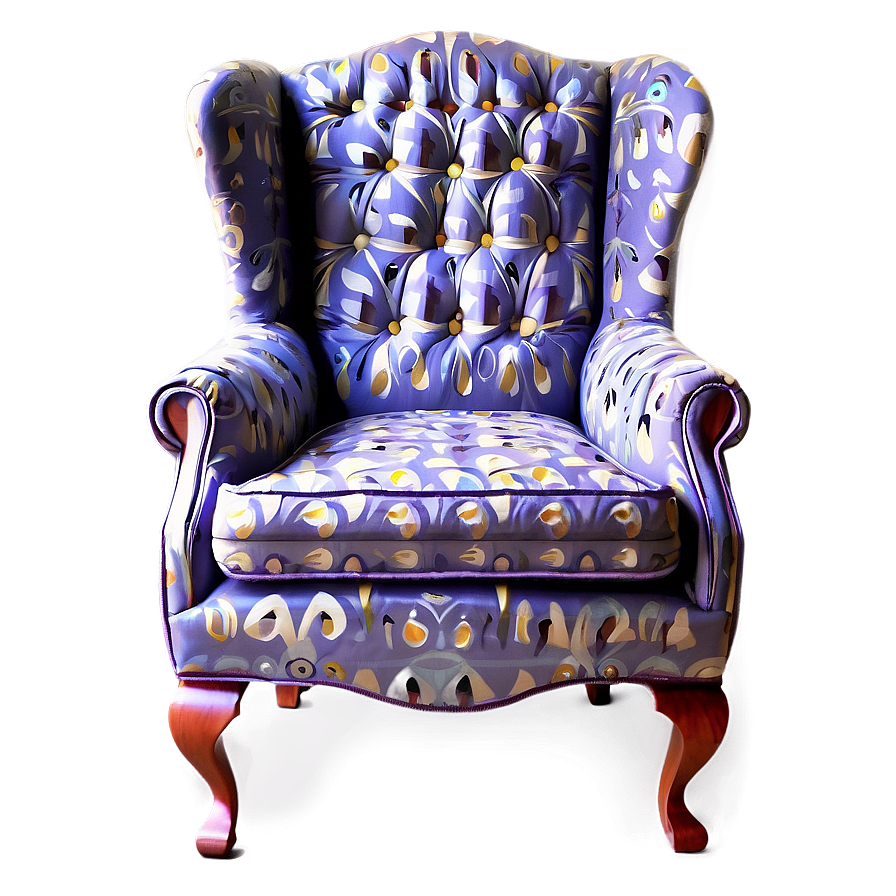 Traditional Wingback Armchair Png 26 PNG image