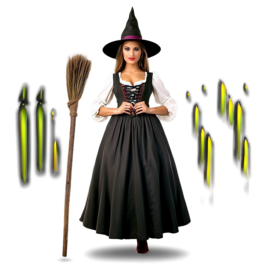 Traditional Witch Costume Png Nsp PNG image