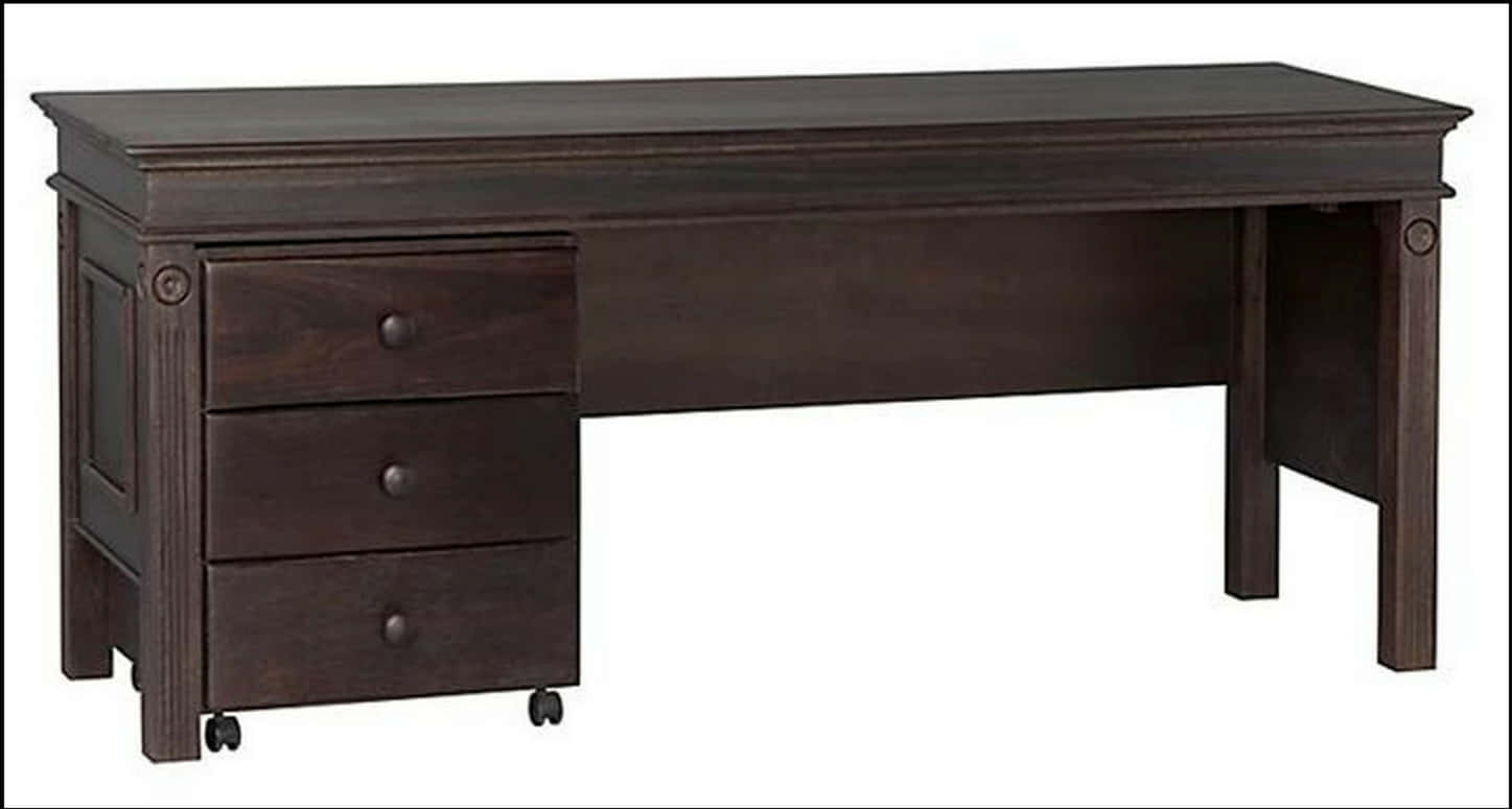 Traditional Wooden Deskwith Drawers.jpg PNG image