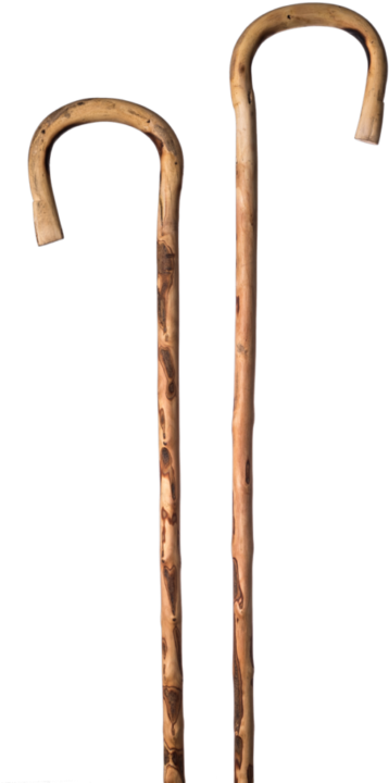 Traditional Wooden Walking Sticks PNG image