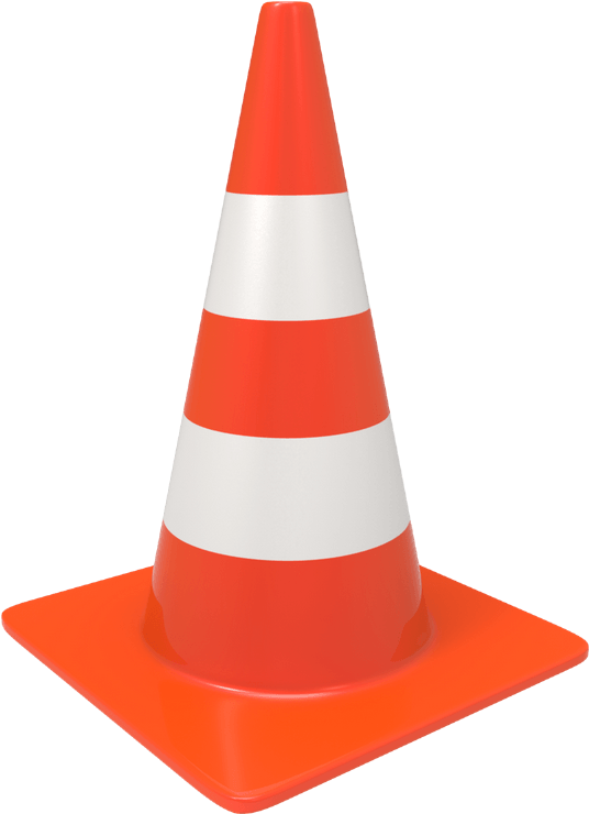 Traffic Cone3 D Render PNG image