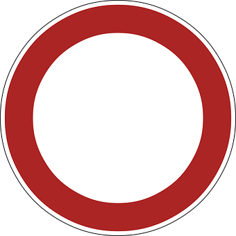 Traffic No Entry Sign PNG image
