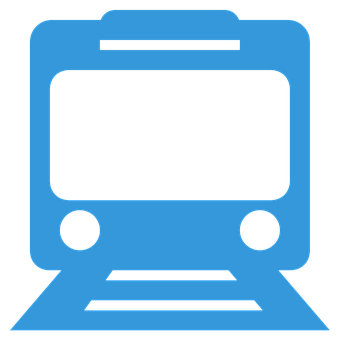 Train Icon Blue Background PNG image