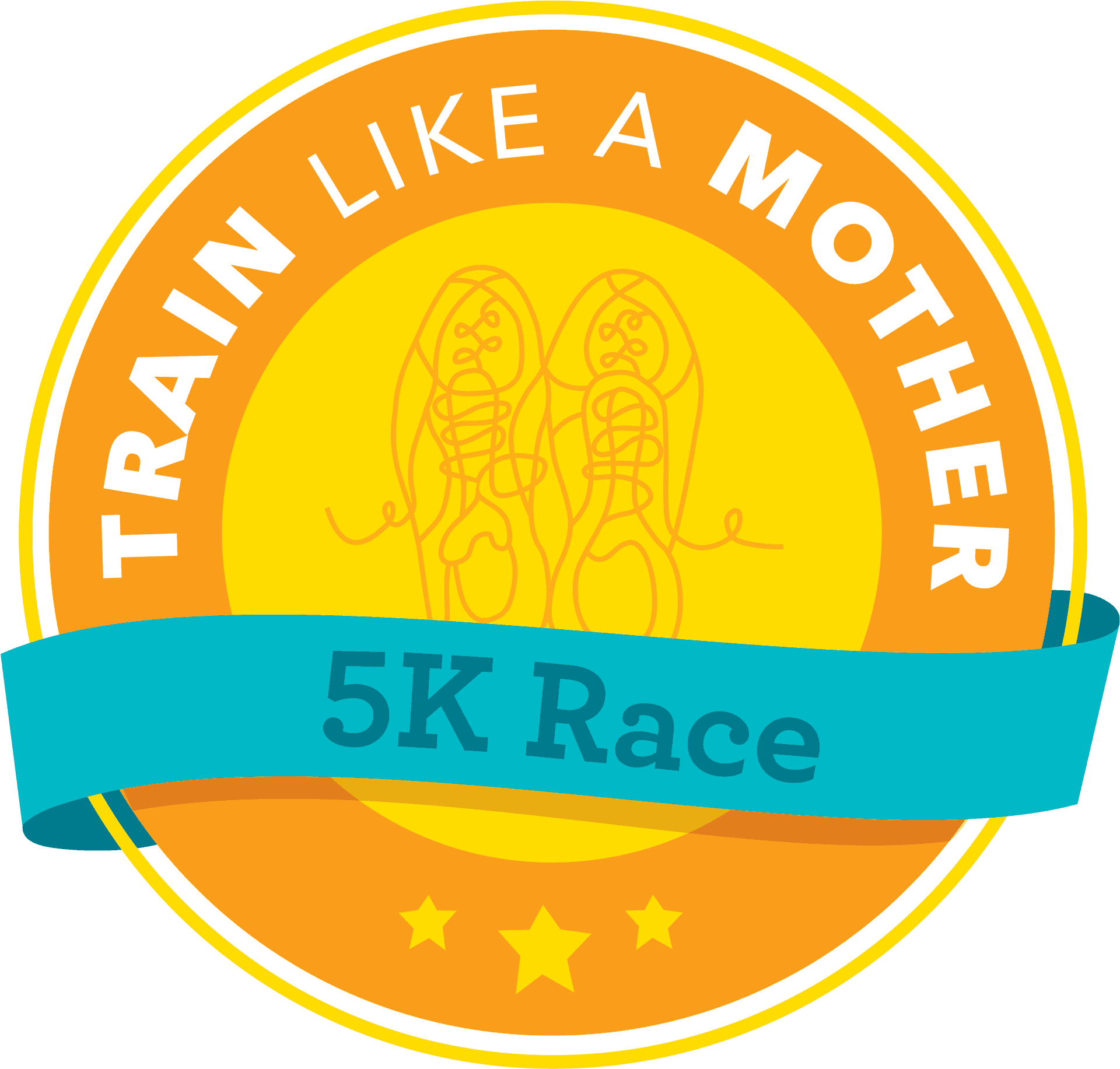 Train Like A Mother5 K Race Badge PNG image