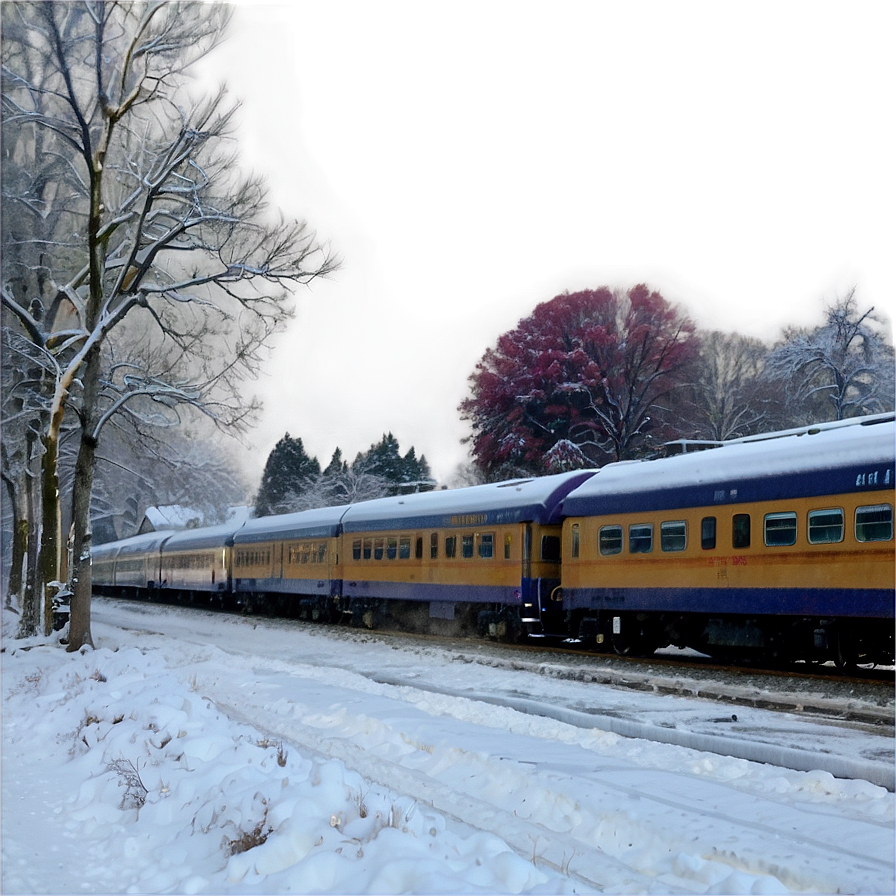 Train Station During Winter Png 46 PNG image