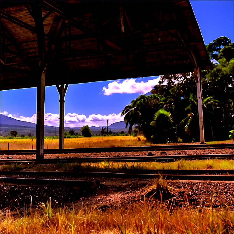 Train Station In The Countryside Png Fvk PNG image