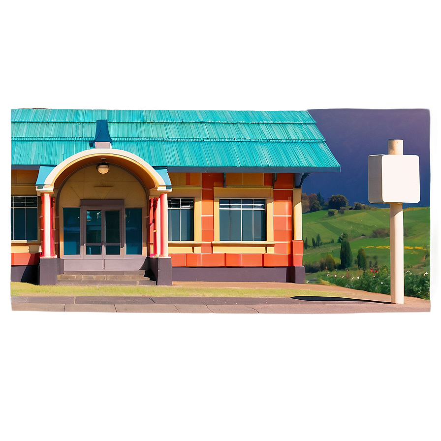 Train Station In The Countryside Png Kgi57 PNG image