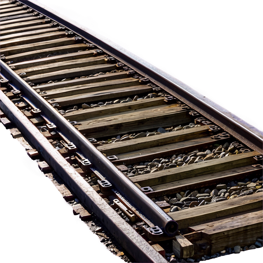 Train Track And Footbridge Png Mvg PNG image