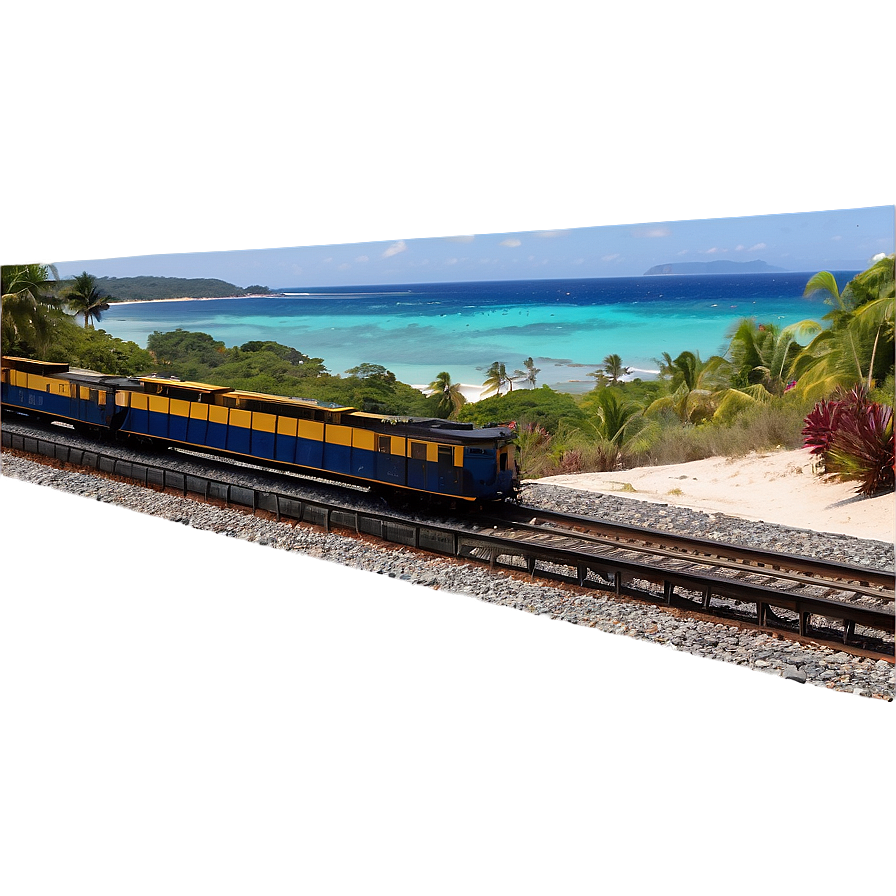 Train Track By The Sea Png Dmd PNG image