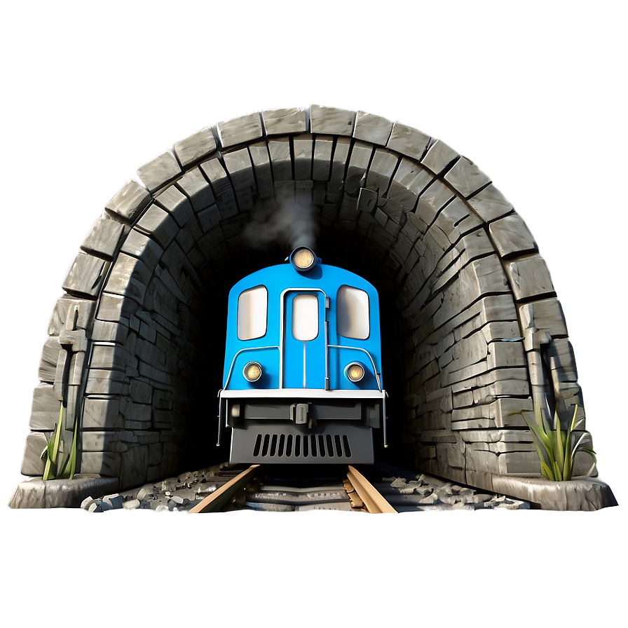 Train Track Through Tunnel Png 06212024 PNG image