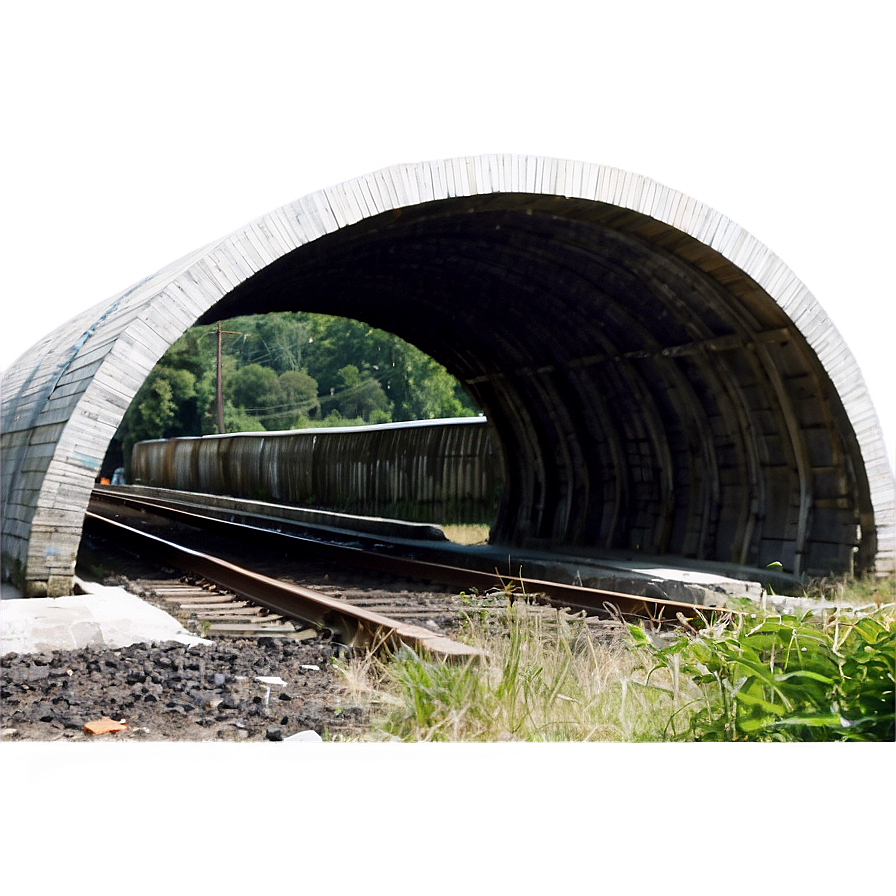 Train Track Through Tunnel Png Qch PNG image