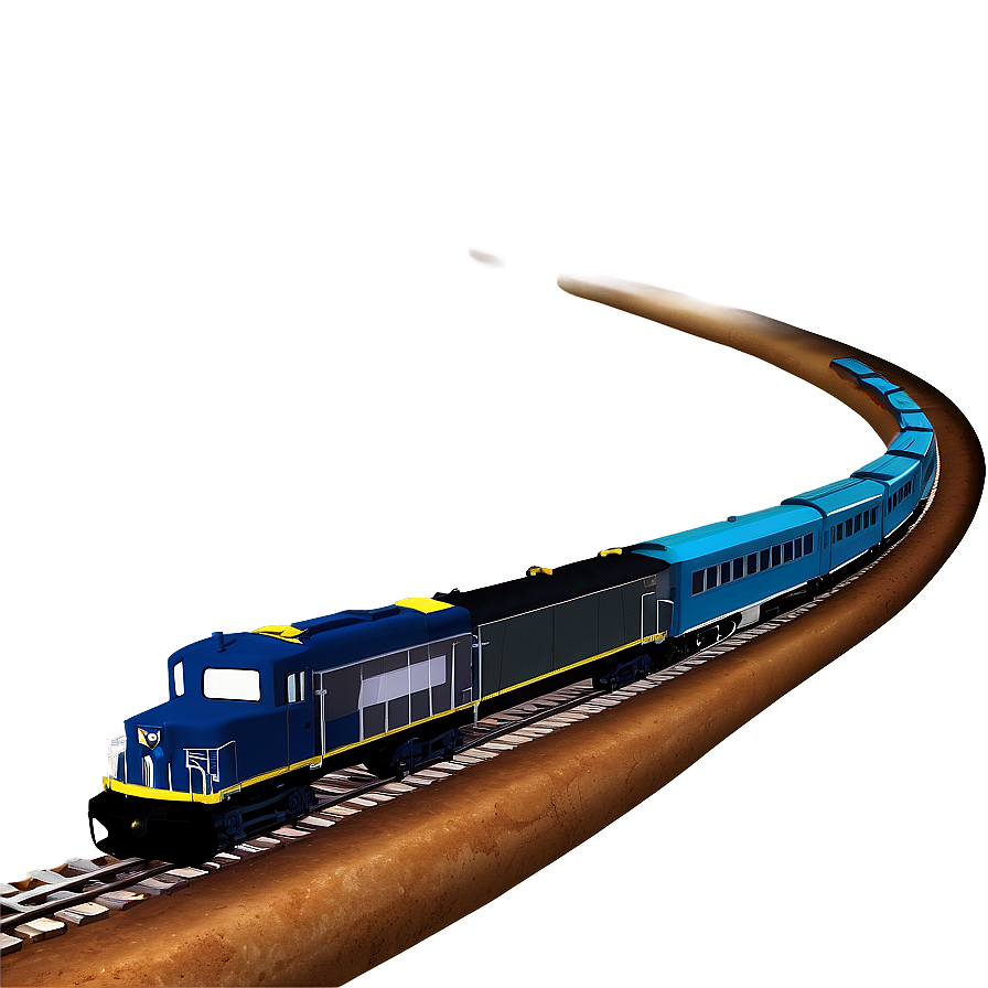 Train Track Under Starry Sky Png 06212024 PNG image