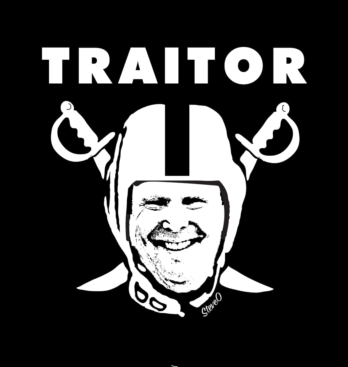 Traitor Raiders Football Helmet Parody PNG image