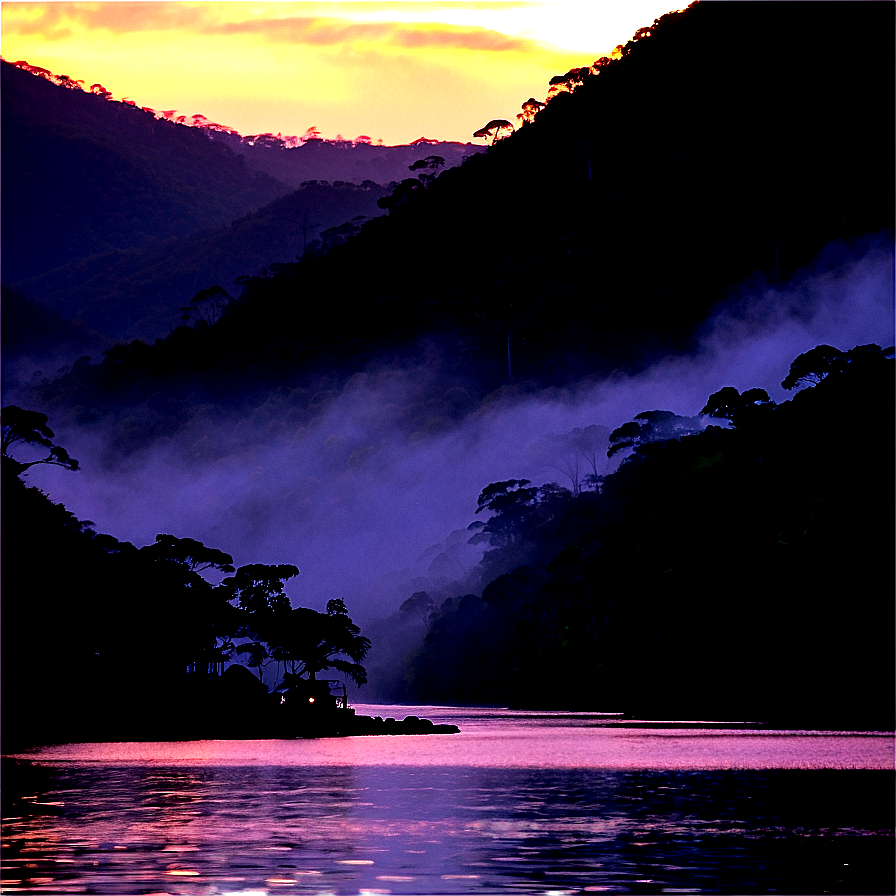 Tranquil Dawn On The Lake Png 06282024 PNG image