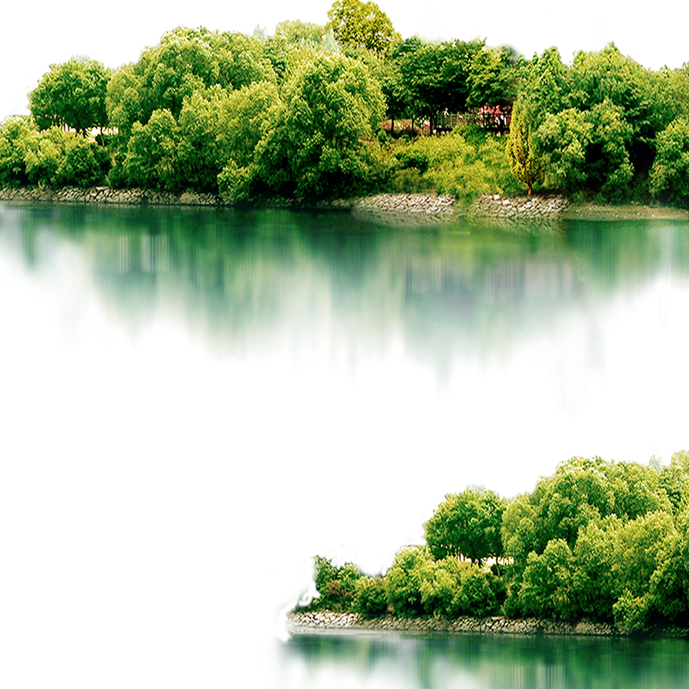 Tranquil_ Lake_ Greenery_ Reflections PNG image