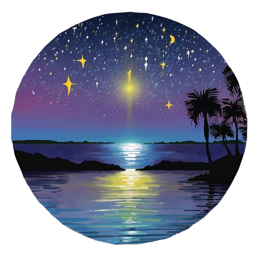 Tranquil Lakeside Star Gazing Png Yun62 PNG image