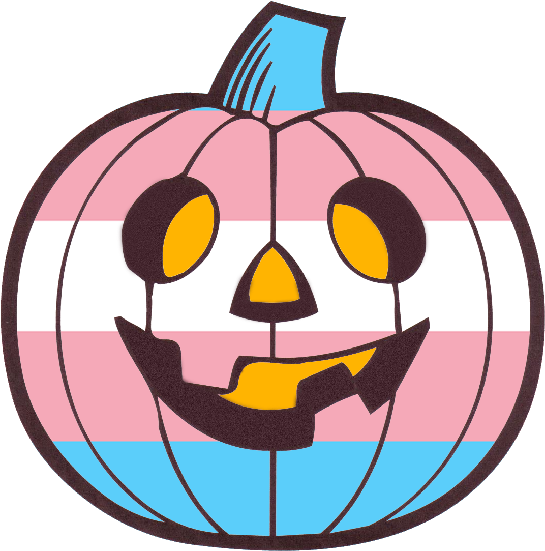 Trans Pride Pumpkin Icon PNG image