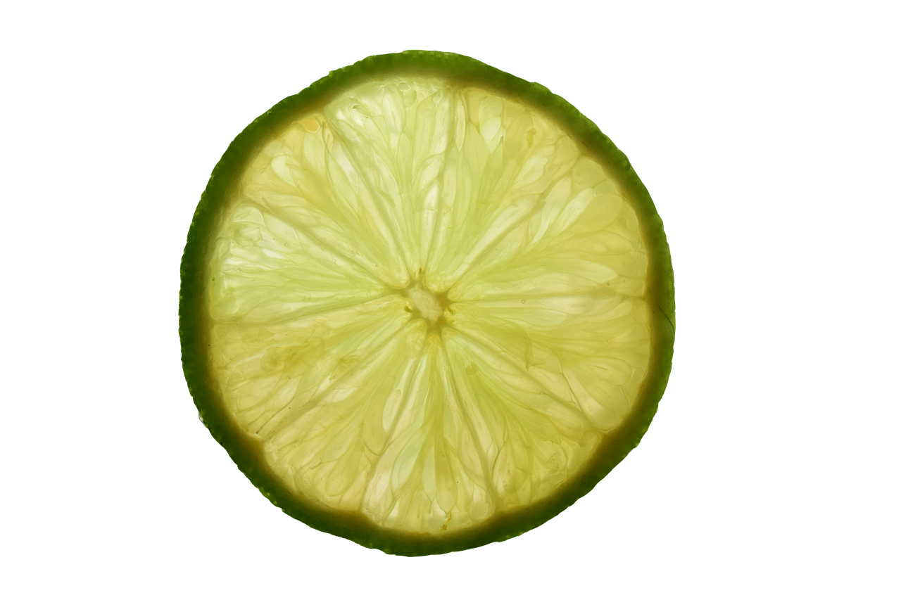 Translucent Lemon Slice Black Background PNG image