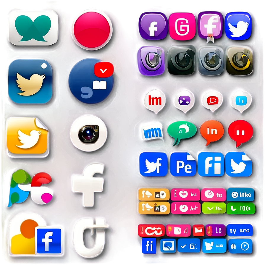 Transparent Background Social Media Icons Png Aif16 PNG image