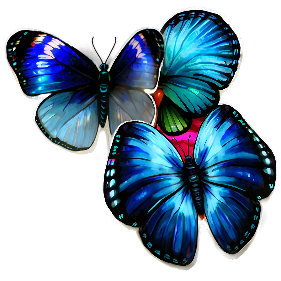 Transparent Blue Butterflies Png Raq PNG image