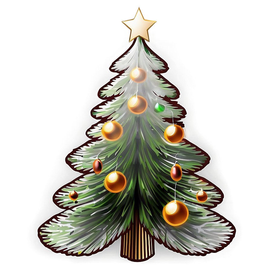 Transparent Christmas Tree Sketch Png 67 PNG image