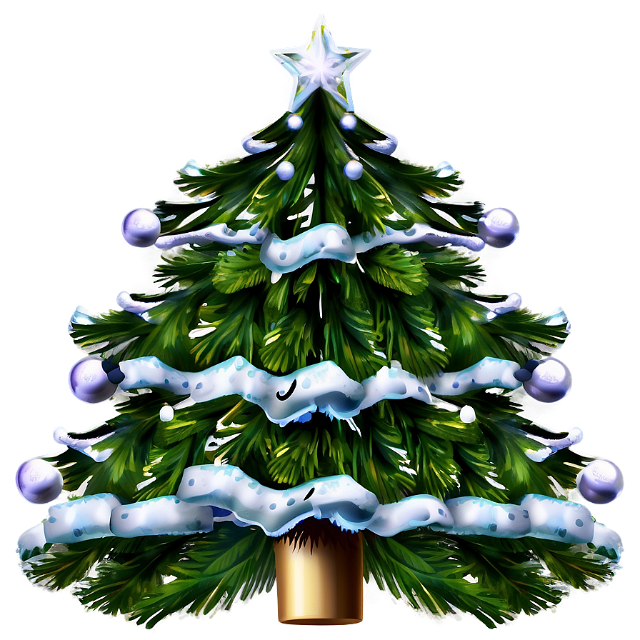 Transparent Christmas Tree Top View Png 05262024 PNG image