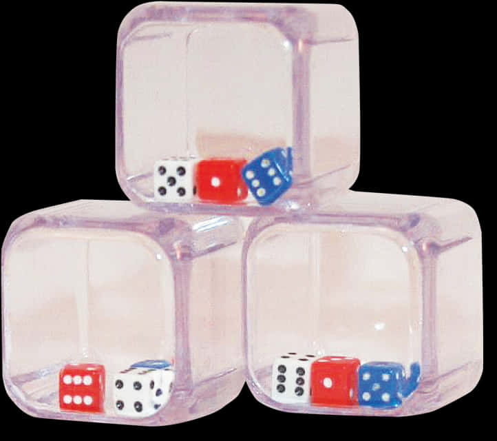 Transparent Dice Within Dice PNG image