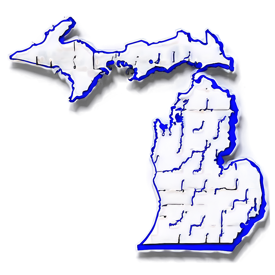 Transparent Michigan Silhouette Png 06262024 PNG image