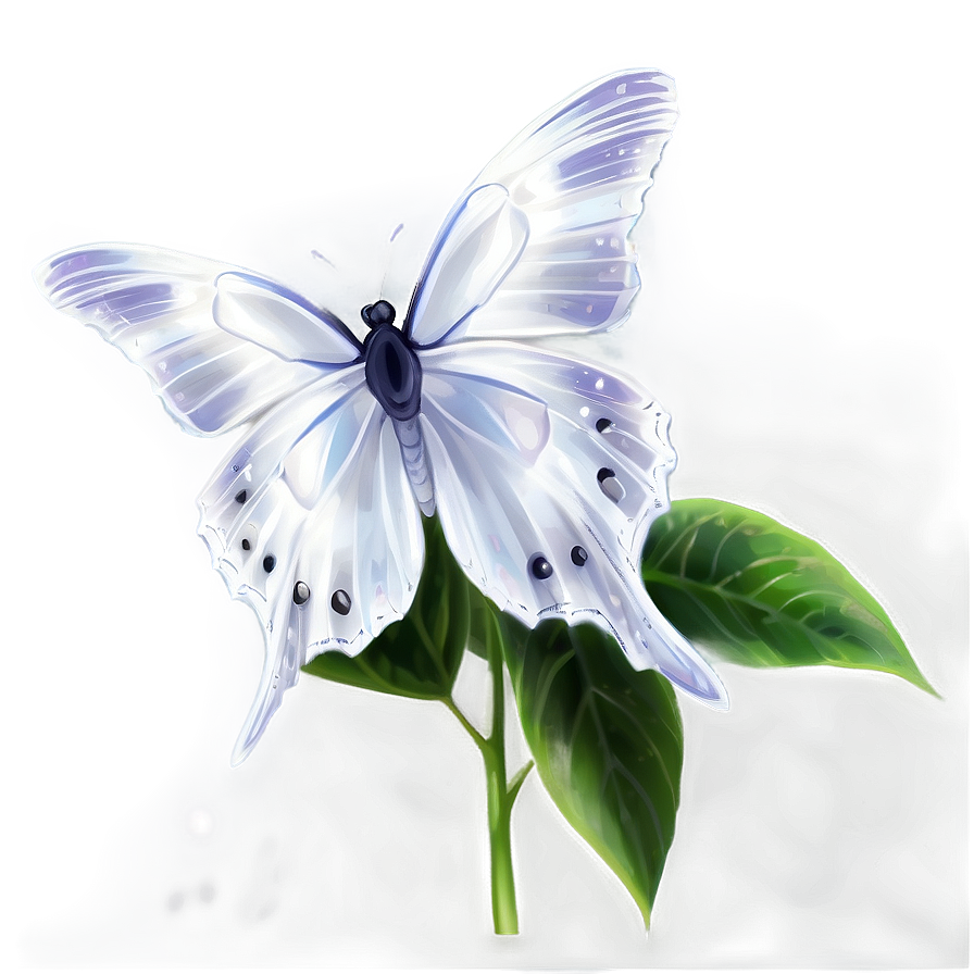 Transparent White Butterfly Png 06122024 PNG image