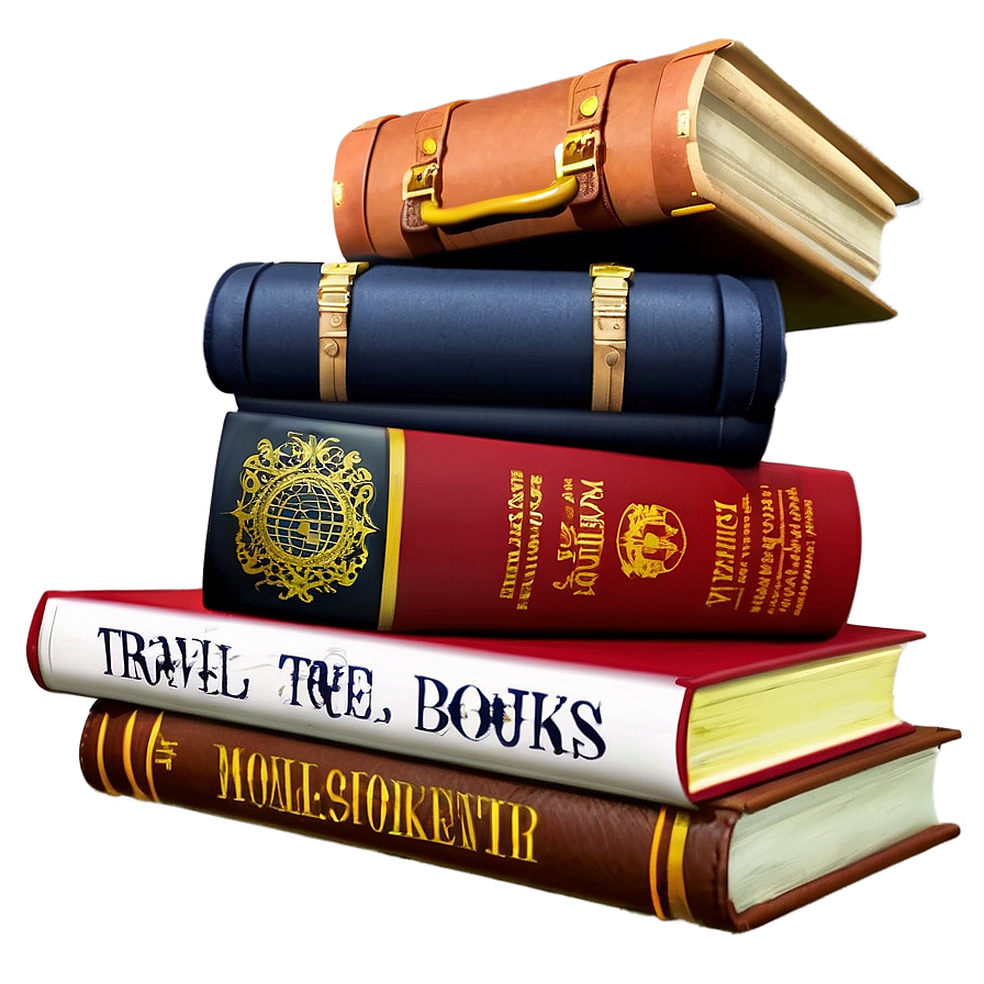 Travel Books Stack Png Tna22 PNG image