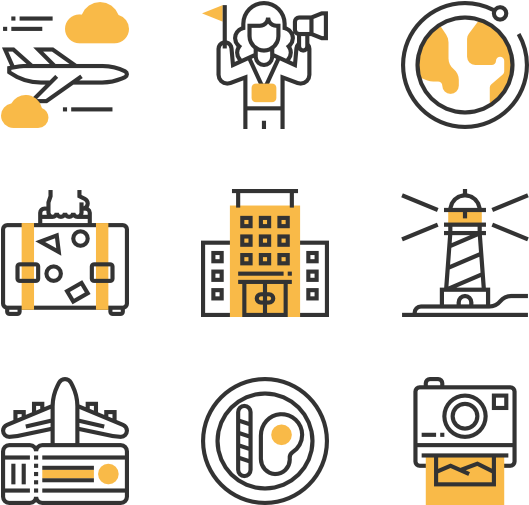 Travel Icons Set Vector Illustration PNG image