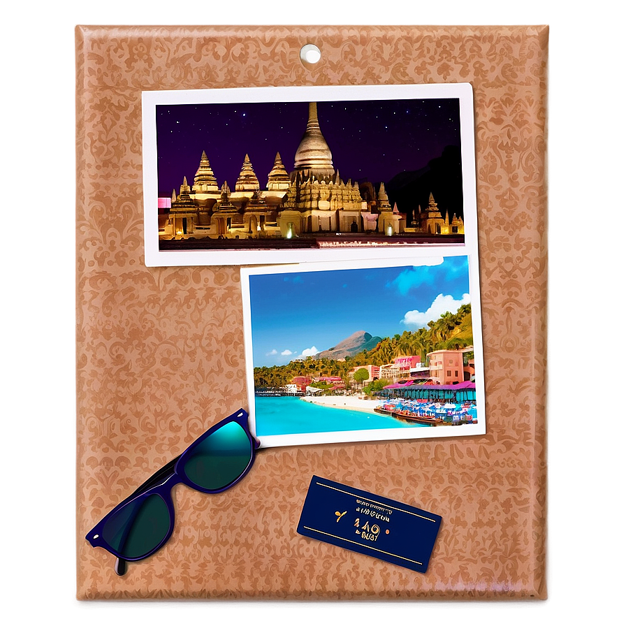 Travel Memories Pin Board Png Xpe PNG image