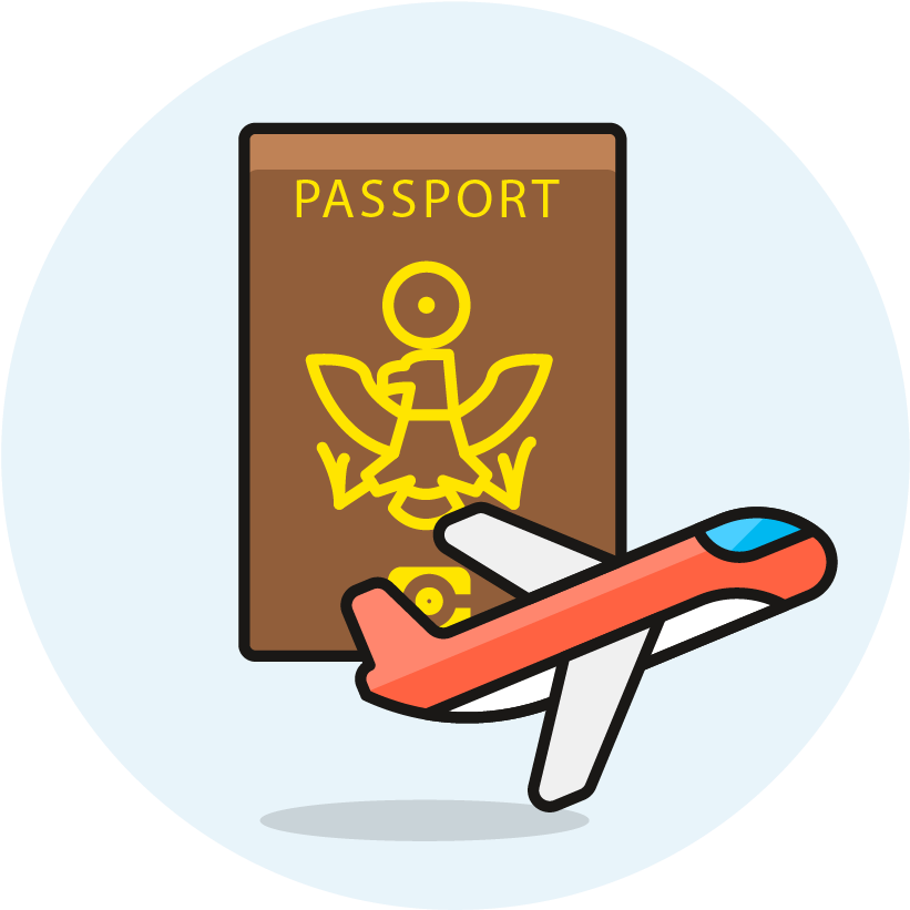 Travel Ready Passportand Airplane PNG image