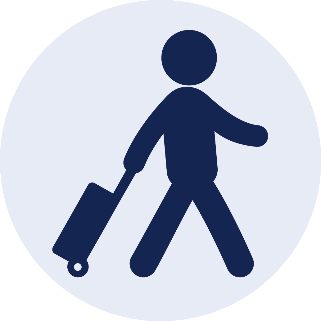 Travelerwith Suitcase Icon PNG image