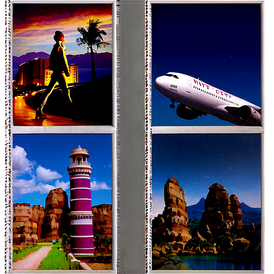 Travelogue Photo Strip Png Ytx20 PNG image