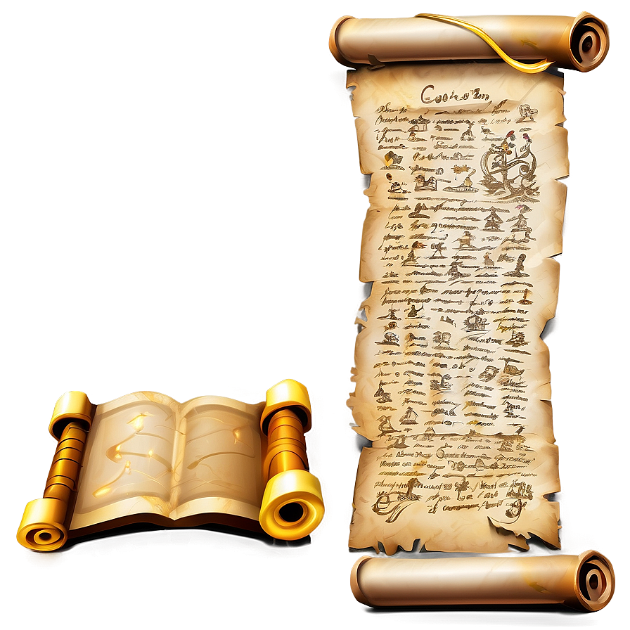 Treasure Map Scroll Png Rop PNG image