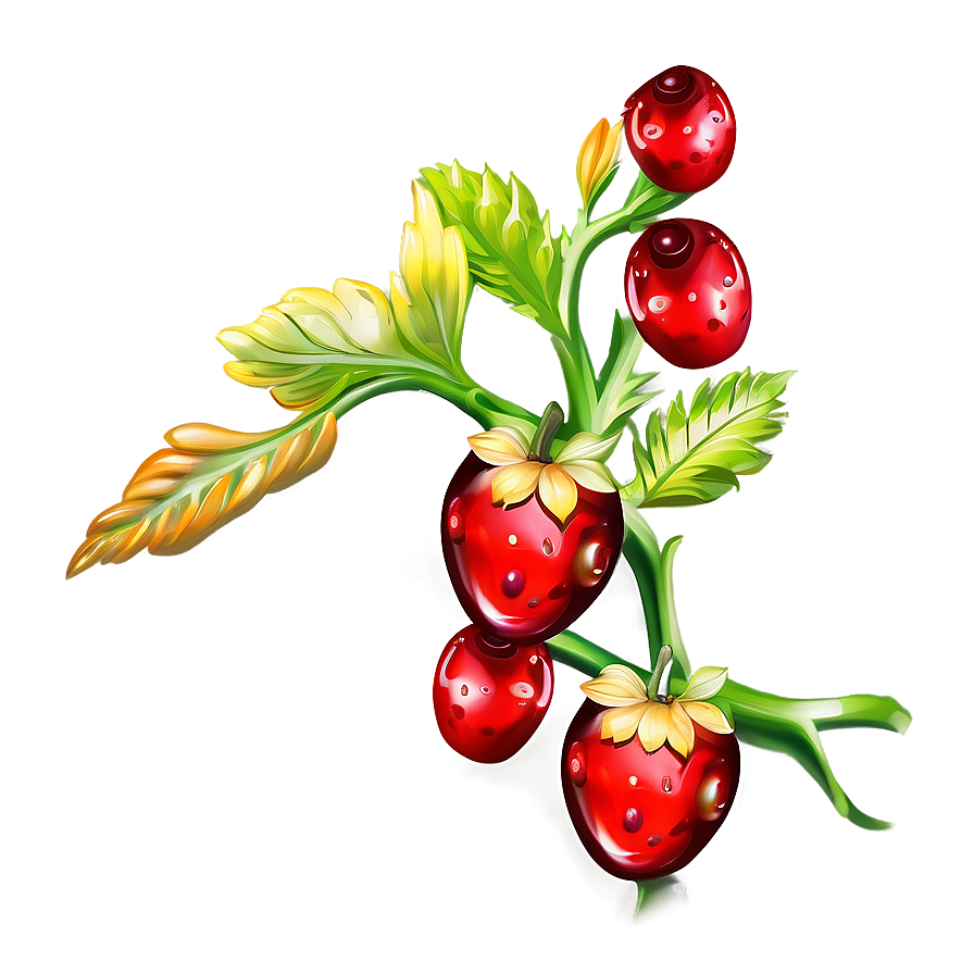 Tree Branch With Berries Png 8 PNG image