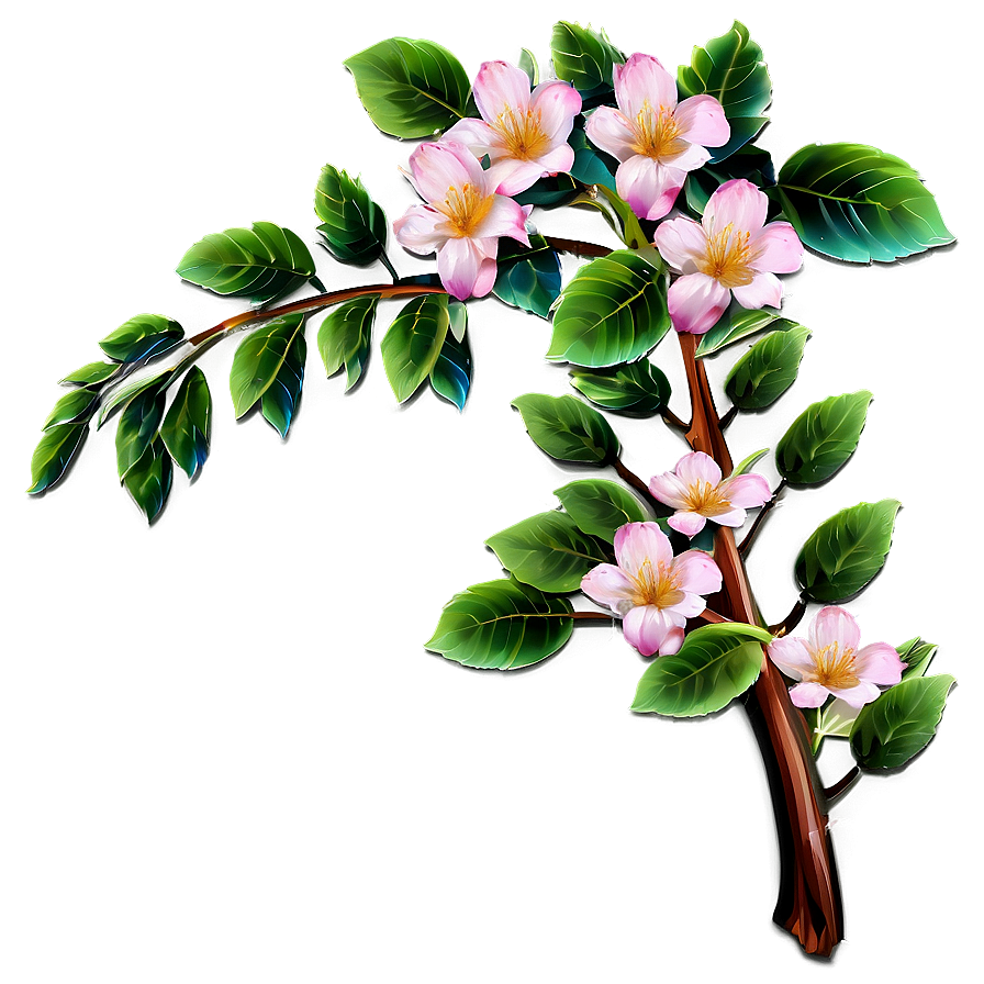 Tree Branch With Flowers Png Aev PNG image