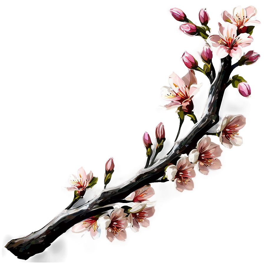 Tree Branch With Flowers Png Vjq PNG image