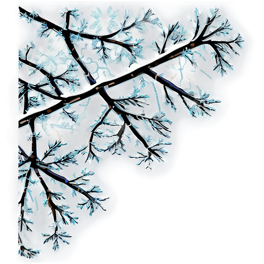 Tree Branch With Snowflakes Png Hng PNG image