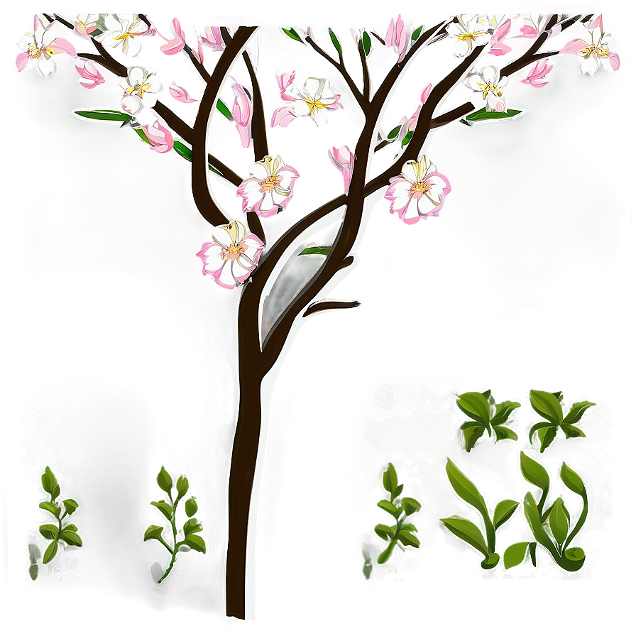 Tree Branches With Flowers Png 83 PNG image