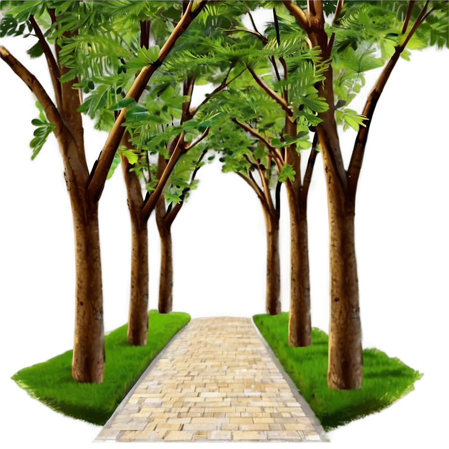 Tree Line Pathway Png 06292024 PNG image