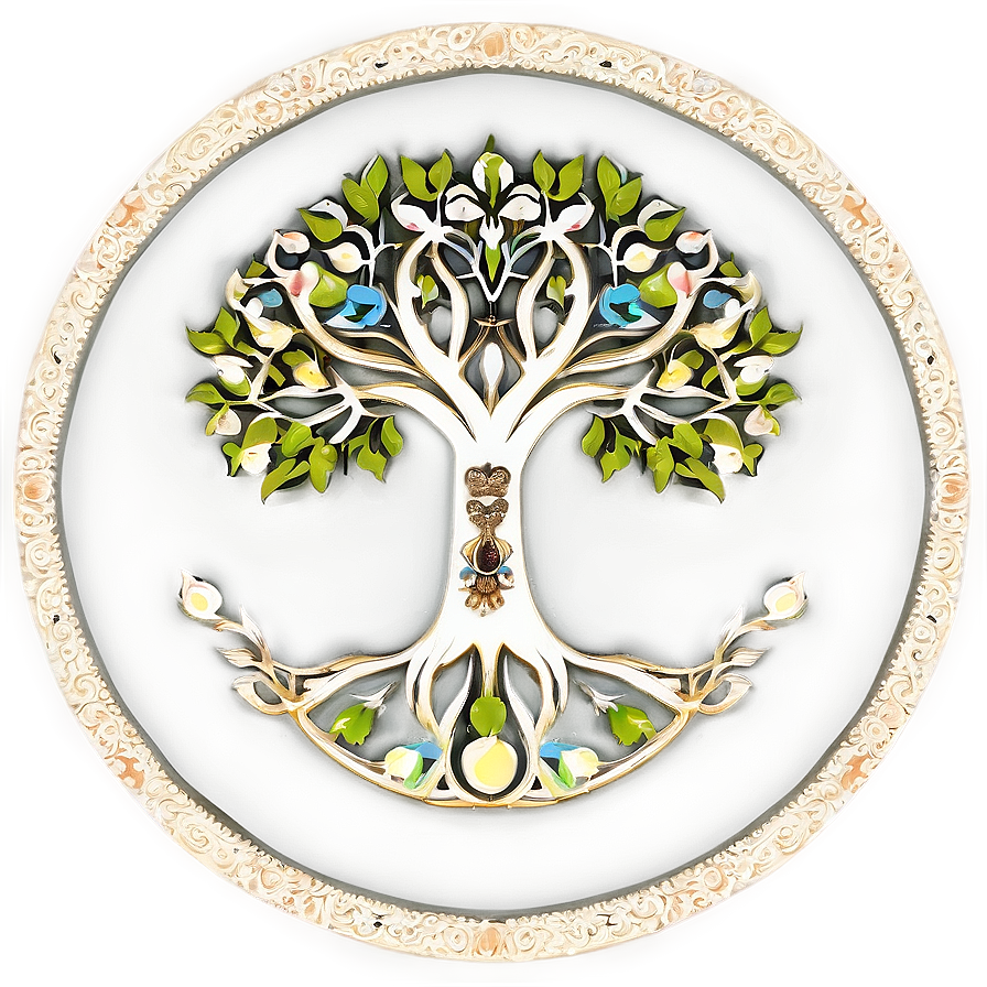 Tree Of Life In Circular Frame Png 06122024 PNG image