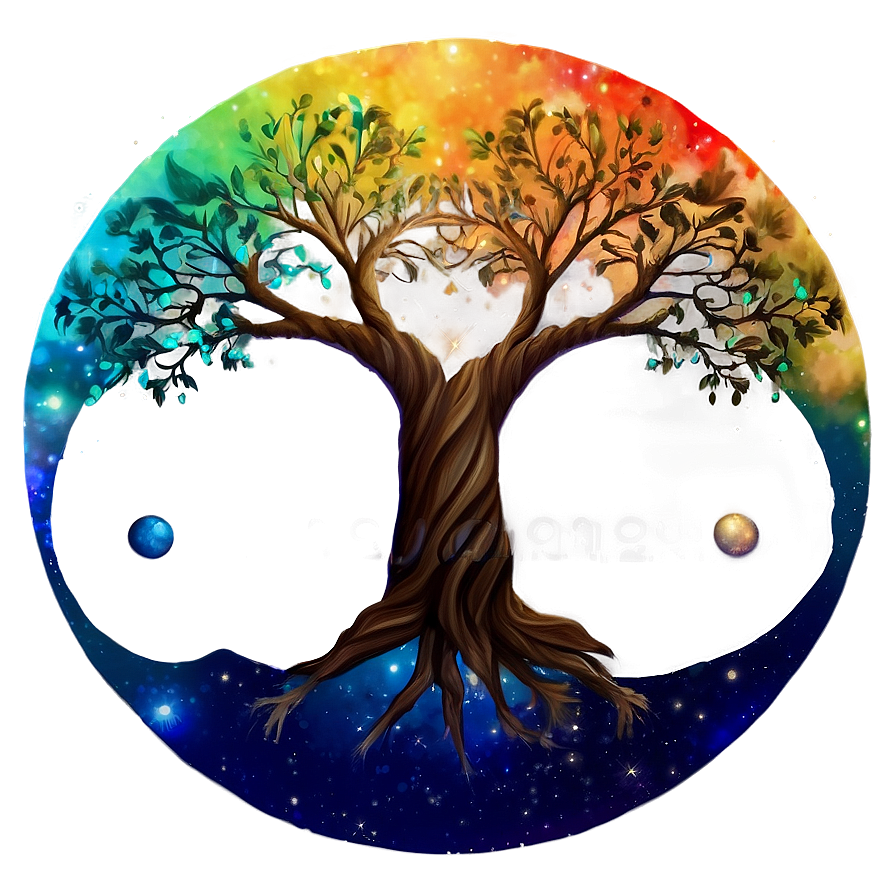 Tree Of Life In Galaxy Theme Png Stg57 PNG image