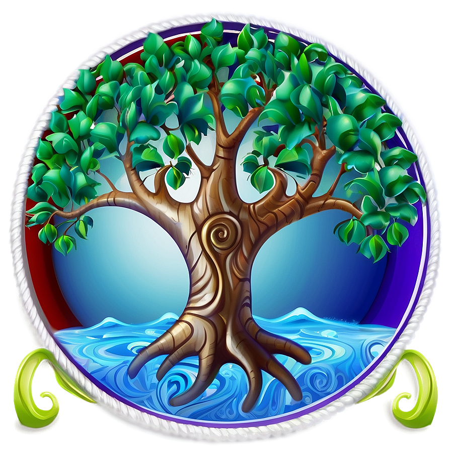 Tree Of Life In Ocean Theme Png 7 PNG image