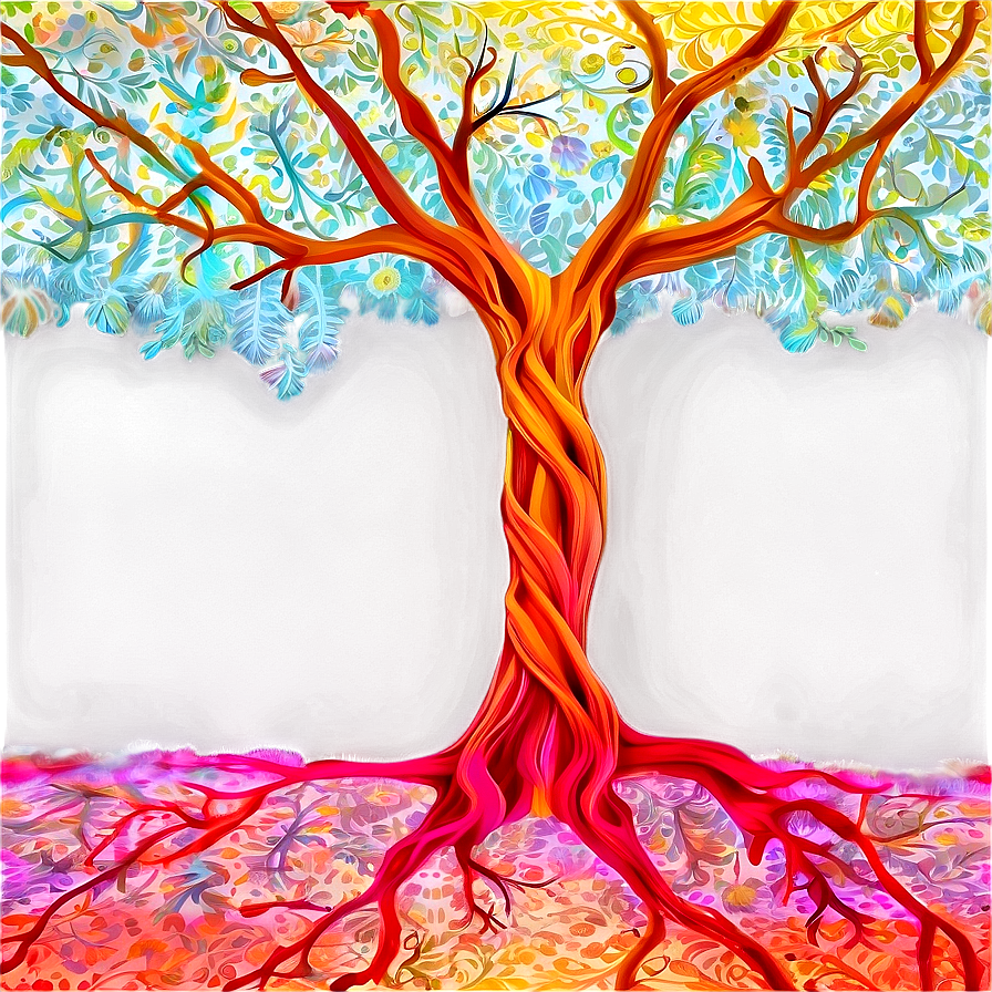 Tree Of Life In Sunset Colors Png 06122024 PNG image