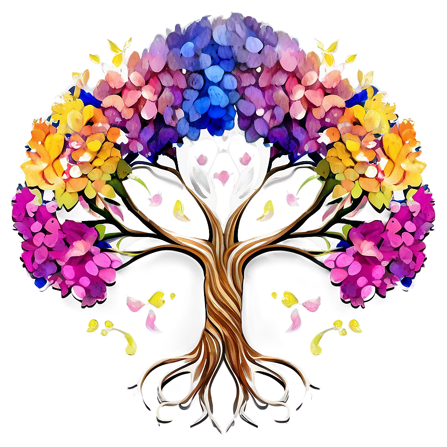 Tree Of Life In Vibrant Watercolor Png 06122024 PNG image