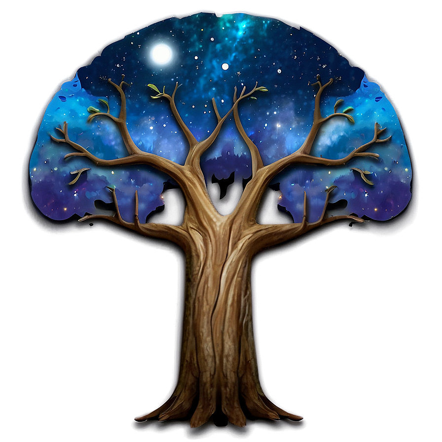 Tree Of Life Night Sky Background Png 95 PNG image